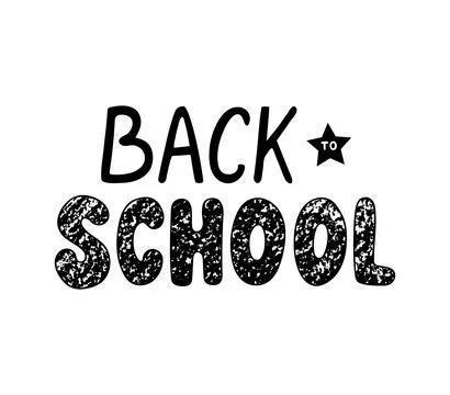 Back to school lettering with grunge texture Illustration