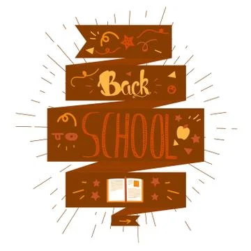 Back To School Lettering Stock Illustration