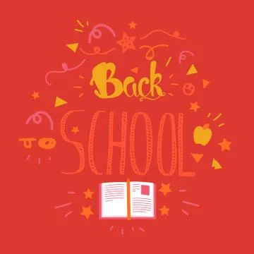 Back To School Lettering Stock Illustration