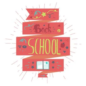 Back To School Lettering Stock Illustration
