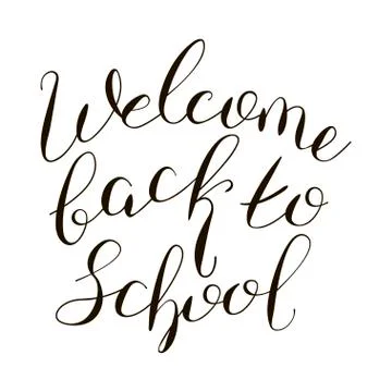 Back to school lettering. Illustrazione stock