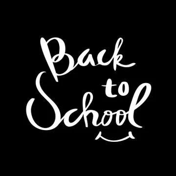Back to School Lettering for poster Illustrazione stock
