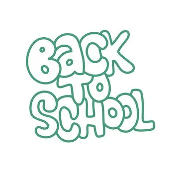 Back to school lettering text. Hand drawn trendy old school graffiti style quote Stock Illustration