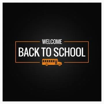 Back to school line logo background Stock Illustration
