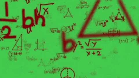 Back to School Math Green Screen Video Overlay Stock Footage 344757931