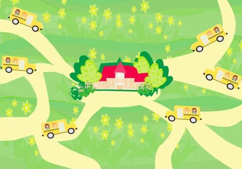 Back to school - maze Stock Illustration