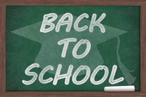 Back to school message Stock Illustration
