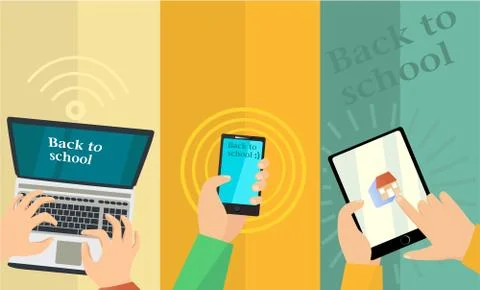 Back to school message Stockillustratie