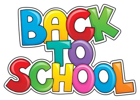 Back to school message image Stock Illustration
