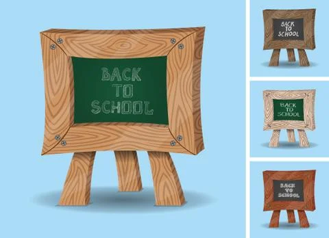 Back to School Message on Mini Chalkboard Stock Illustration