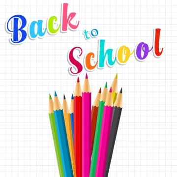 Back to school message on paper Illustrazione stock