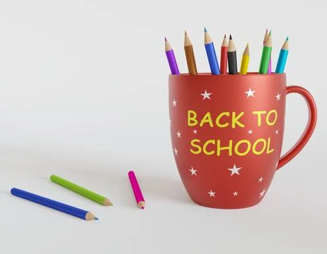 Back to School mug 스톡 일러스트