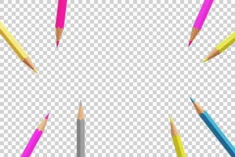 Back to school. Multicolored pencils. Stock-Illustration