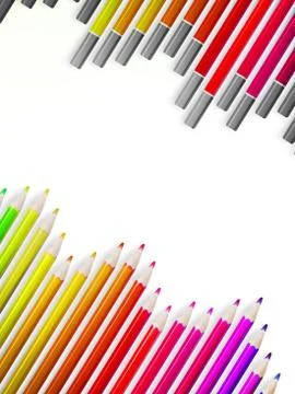 Back to school with multicolored pensils. EPS10 Stock Illustration