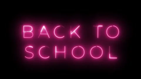 Back to School Neon Sign Stock-Footage 287406247