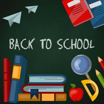 Back to School, New School Year Start - Vector Stock Illustration