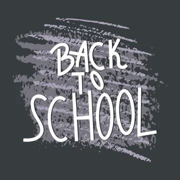 Back to school note on black board. Stock Illustration