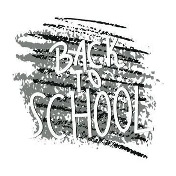 Back to school note on grunge background. Stock Illustration
