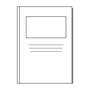 Back to School Notebook Coloring Page Outline Stock Illustration