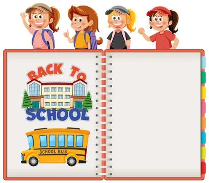 Back to School Notebook Ilustración de archivo