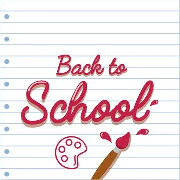 Back to school notebook. Vector Stock Illustration