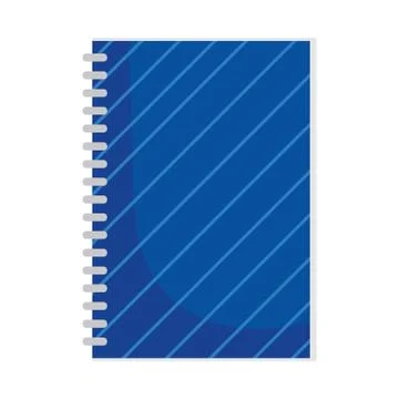 Back to school notepad spiral supply icon Stock Illustration