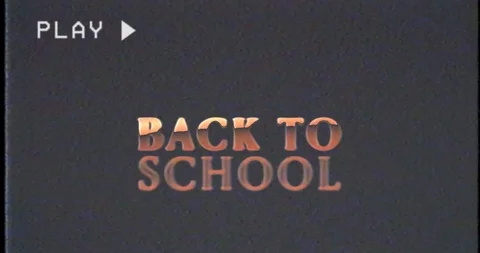 Back To School Offers Retro VHS Announcement Stock-Footage 123808048
