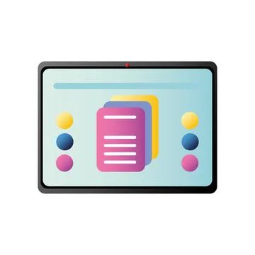Back to school online class lesson book icon Illustrazione stock