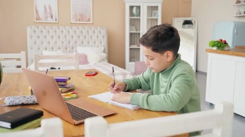 Back to School, Online learning, distance lesson, education at home, technology 스톡 동영상 139258023