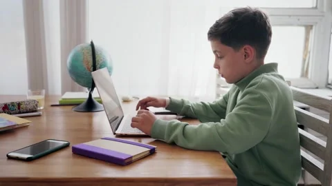 Back to School, Online learning, distance lesson, education at home, technology Stock Footage 140002770