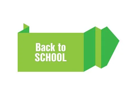 Back to school origami design Stock Illustration