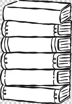 Back to School Outline, Hand Drawn Stack of Books Stockillustratie