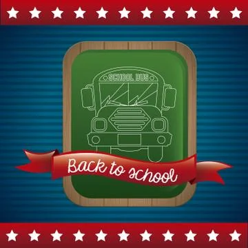 Back to school over flag background vector illustration Illustration