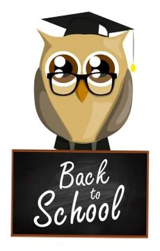Back to school owl Stock Illustration