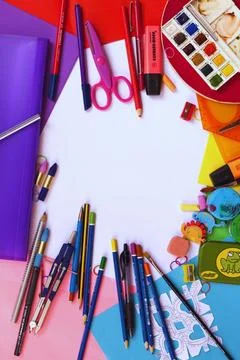 Back to School Paintings Stock Illustration