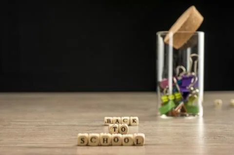 Back to school with paper binders Stock Photos