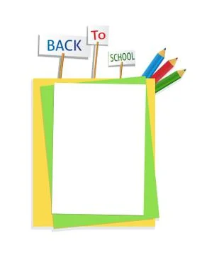 Back to school paper Stock Illustration