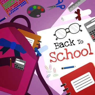 Back To School Paper Study Education Concept Vector Background Stockillustratie
