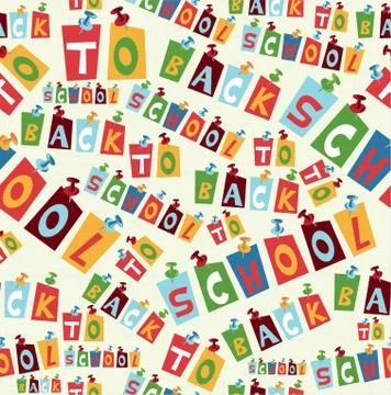 Back to school pattern Stock Illustration