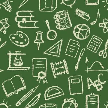Back to school pattern Stock Illustration