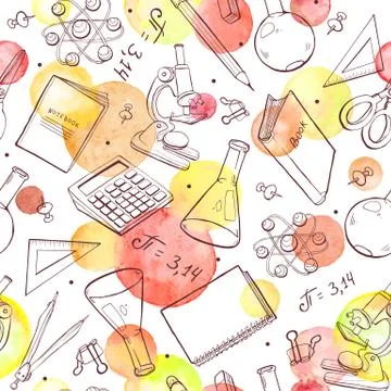 Back to school pattern Stock Illustration