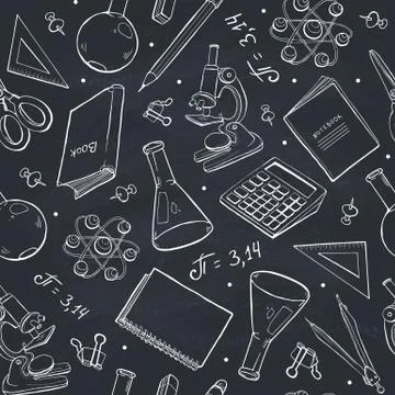 Back to school pattern Stock Illustration