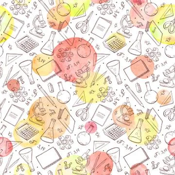 Back to school pattern Illustrazione stock