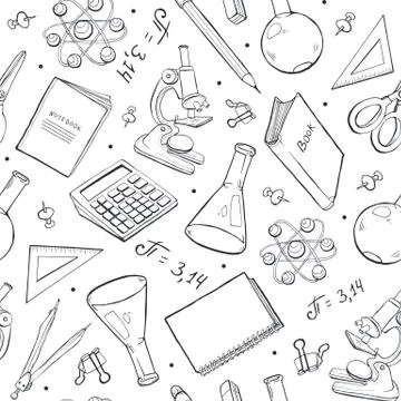 Back to school pattern Stock Illustration