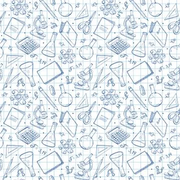 Back to school pattern Stock Illustration