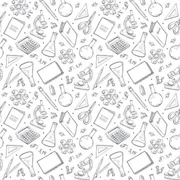 Back to school pattern Stock Illustration