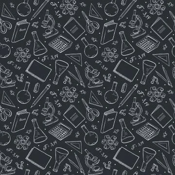 Back to school pattern Illustrazione stock