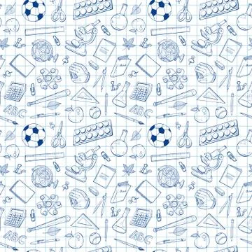 Back to school pattern Stock Illustration