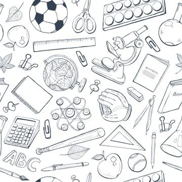 Back to school pattern イラスト素材