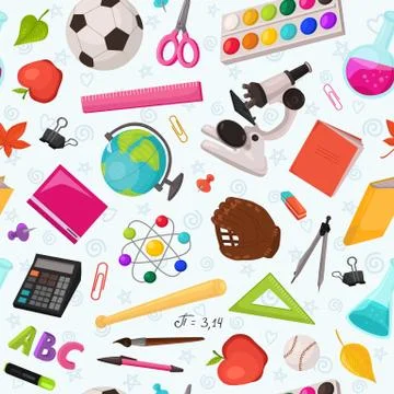 Back to school pattern Stock Illustration